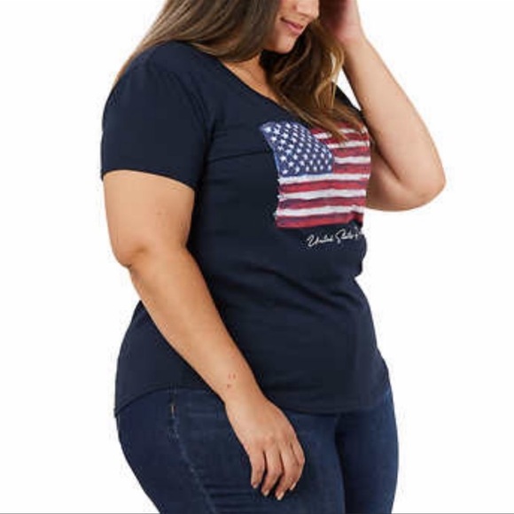 (General standard) 100% cotton Ladies T-shirts in dark blue size2XL - Picture 3 of 16